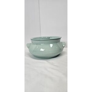 Vintage Franciscan Aqua Speckled Covered Casserole Dish MCM‎ 7" USA With Lid